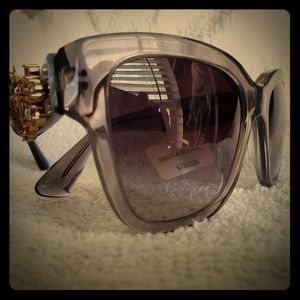 Dolce & Gabbana sunglasses w/ crystal embellishments.